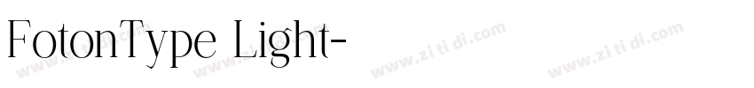 FotonType Light字体转换